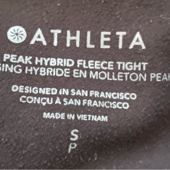 Athleta Peak Hybrid Fleece Tight Black SP - Picture 13 of 14